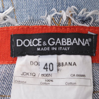 Dolce & Gabbana Denim skirt in destroyed look