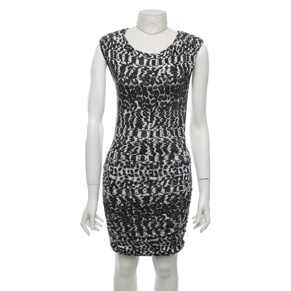 Maje Dress in black and white