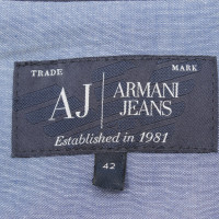 Armani Jeans Blazer in Graublau/Weiß