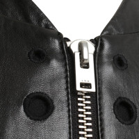 Iro Leather jacket with hole pattern