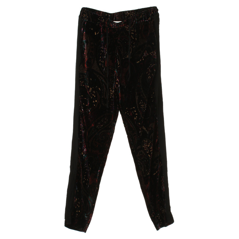 Sandro Velvet pants with pattern