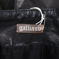 John Galliano Jupe en Cuir en Noir
