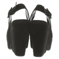 Robert Clergerie Wedges Suede in Black