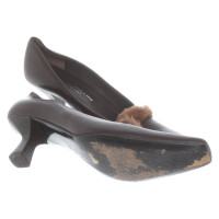Pollini Pumps/Peeptoes Leather in Brown