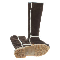 Armani Bottes en daim brun