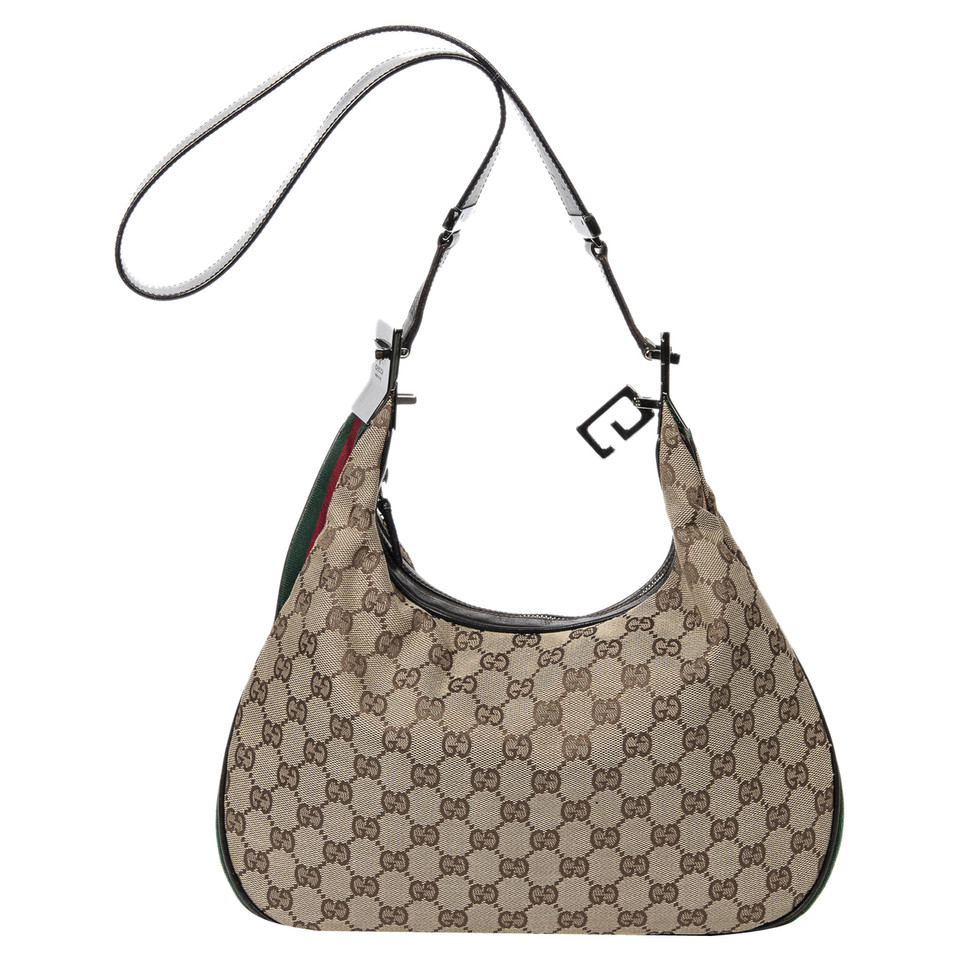 Gucci Lady Web Bag aus Canvas in Beige