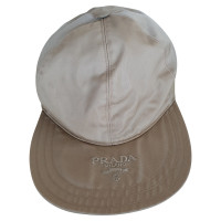 Prada Hut/Mütze aus Canvas in Beige