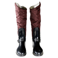 Dolce & Gabbana Rubber boots with nylon/leather