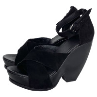 Balenciaga Sandals Suede in Black