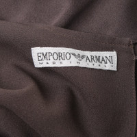 Armani Zijden blouse in donkerbruin