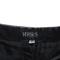 Versus Pantaloni di pelle in nero