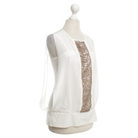 Max & Co Top in ivory color with sequins