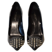 Philipp Plein Pumps/Peeptoes aus Lackleder in Schwarz