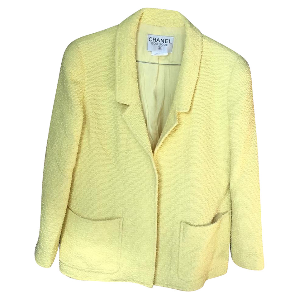 Chanel Jacket/Coat Wool in Yellow