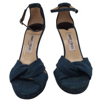 Jimmy Choo Sandalen aus Baumwolle in Blau