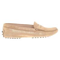 Tod's Gold colored moccasins