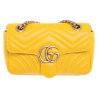 Gucci Marmont Bag in Pelle in Giallo