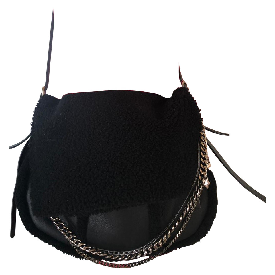 Jimmy Choo Leather shoulder bag in black