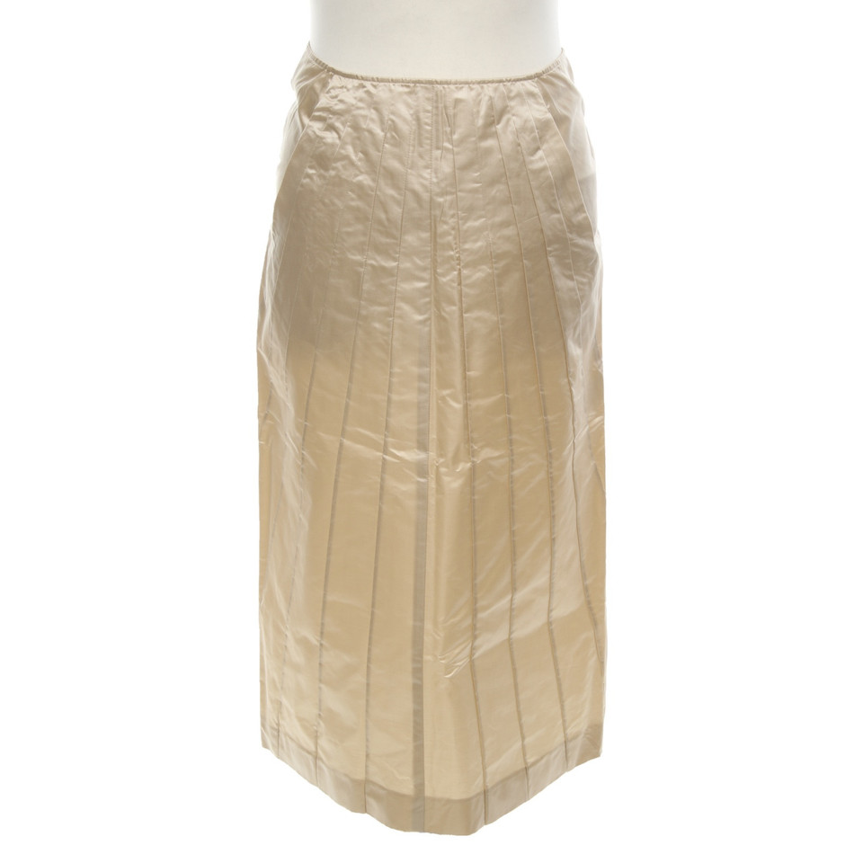 Jil Sander Rok Zijde in Crème