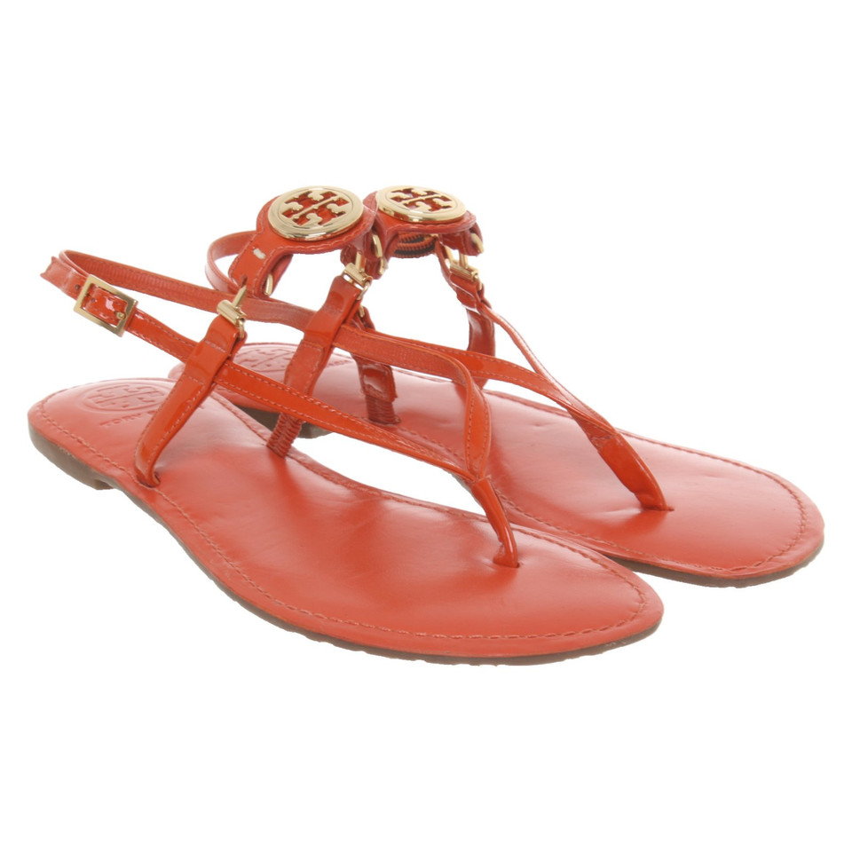 Tory Burch Sandals Patent leather in Orange