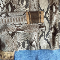 Chloé Wool, denim and snake skin dress