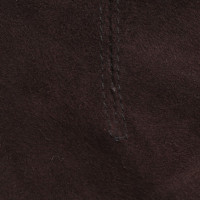 Donna Karan pantaloni in pelle scamosciata in marrone