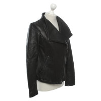 Andere Marke Jacke/Mantel aus Leder in Schwarz