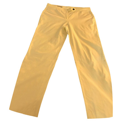 René Lezard Trousers Cotton in Yellow