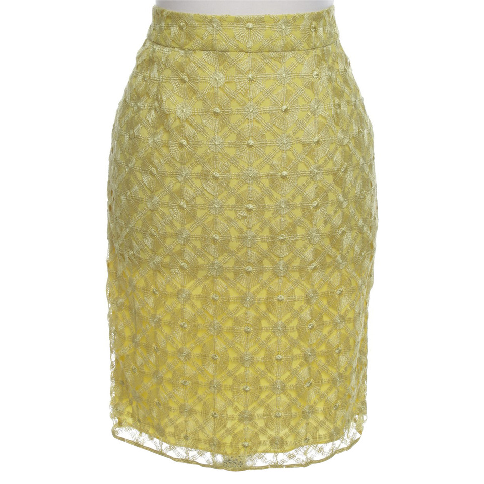 Hoss Intropia Lace skirt in yellow