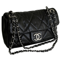 Chanel Classic Flap Bag Leer in Zwart