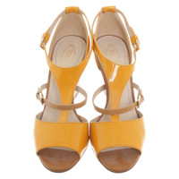 Tod's Wedges Leather in Yellow