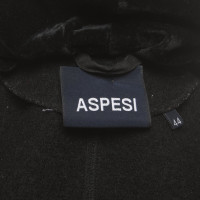 Aspesi Jacke/Mantel aus Wolle in Schwarz