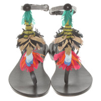 Andere merken Alvaro Gonzalez - Sandalen met veren decor