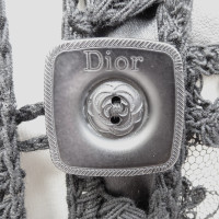 Christian Dior Leren jas met kant wordt ingevoegd