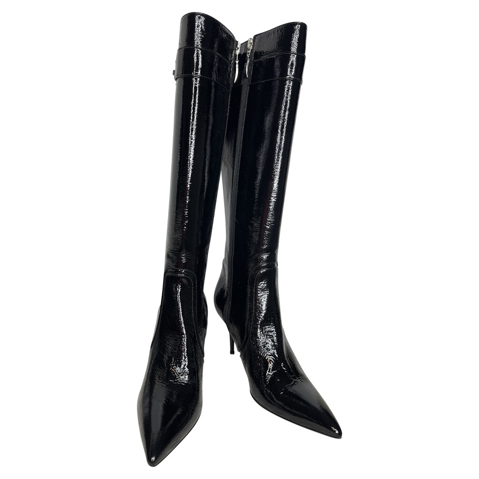 Cesare Paciotti Boots Patent leather in Black