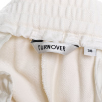 Turnover trousers made of piqué