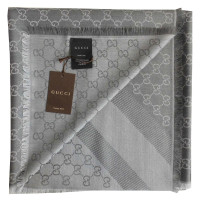 Gucci GUCCI GGWEB GREY NEW SCARF NEVER WORN 