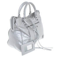 Balenciaga Silver colored handbag with studs