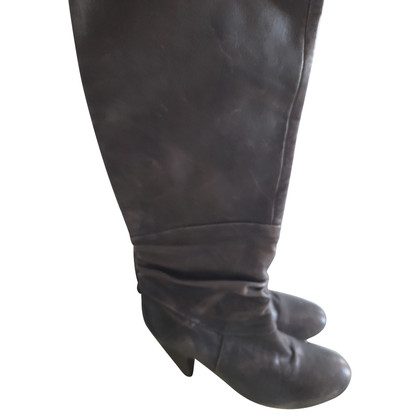 0039 Italy Boots Leather in Grey