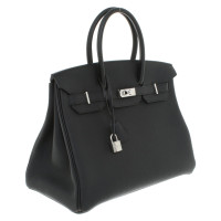 Hermès Birkin Bag 35 aus Leder in Schwarz