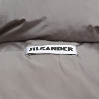 Jil Sander veste vers le bas en gris surdimensionné