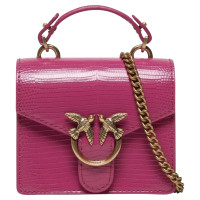 Pinko Sac à bandoulière en Cuir en Fuchsia