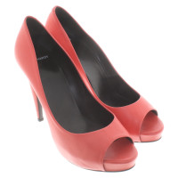 Pierre Hardy Leather peep toes in orange