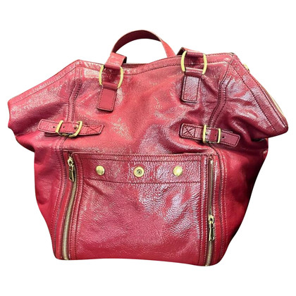 Yves Saint Laurent Downtown Tote Leather in Red