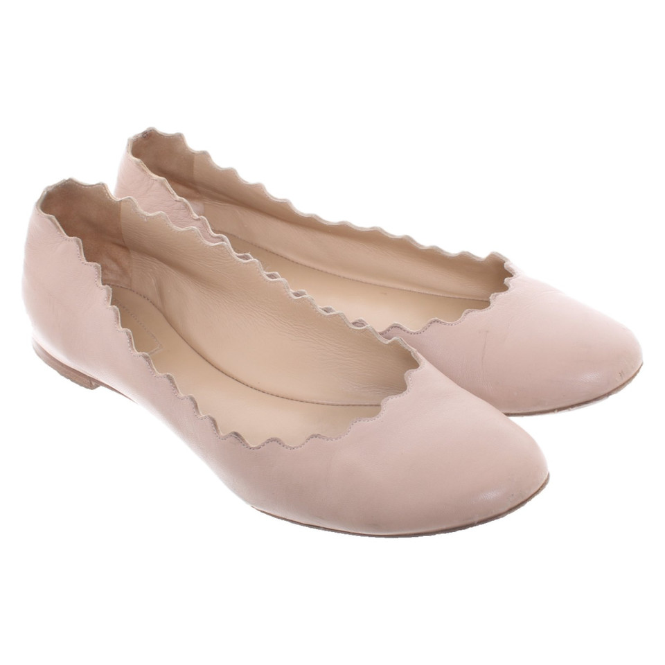 Chloé Slippers/Ballerinas Leather in Nude