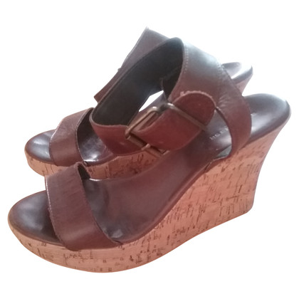 Strenesse Blue Wedges Leather in Brown