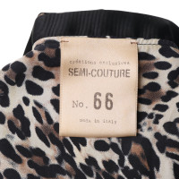 Semi Couture Robe en soie avec imprimé léopard