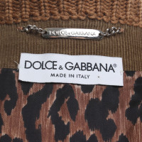 Dolce & Gabbana Veste en velours côtelé ocre