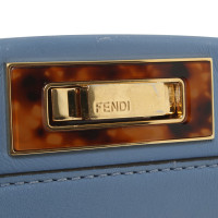 Fendi Peekaboo Bag Large in Pelle in Blu