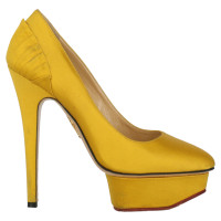 Charlotte Olympia Décolleté/Spuntate in Tela in Giallo